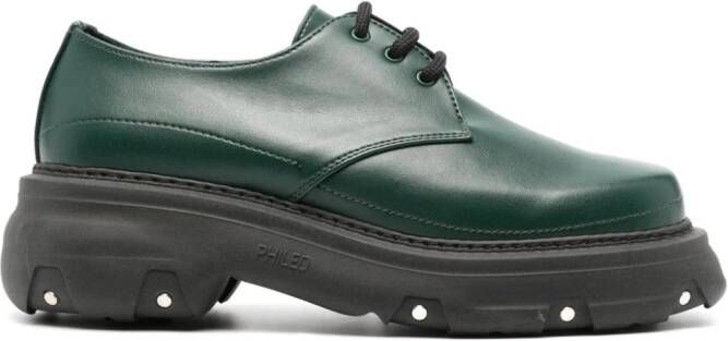 PHILEO AppleSkin™ derby schoenen met plateauzool Groen