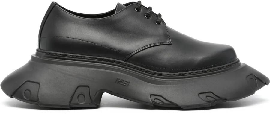 PHILEO Derby schoenen met oversized zool Zwart