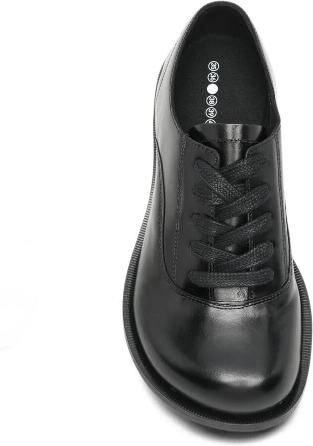 PHILEO Leren derbyschoenen met veters Zwart - Foto 4