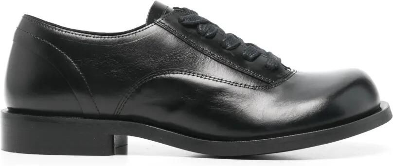 PHILEO Leren derbyschoenen met veters Zwart
