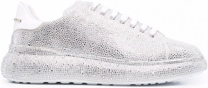 Philipp Plein Sneakers verfraaid met kristallen Zilver