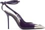 Philipp Plein Crystal Skull leren pumps Paars - Thumbnail 1