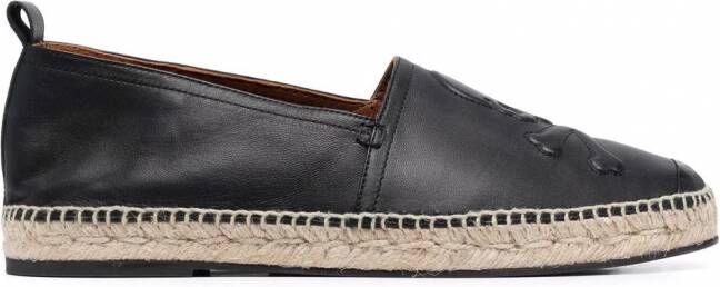 Philipp Plein Espadrilles met doodskop Zwart