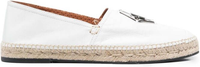 Philipp Plein Espadrilles met logoplakkaat Wit