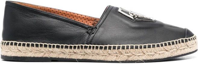 Philipp Plein Espadrilles met logoplakkaat Zwart