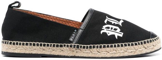 Philipp Plein Espadrilles met logoprint Zwart