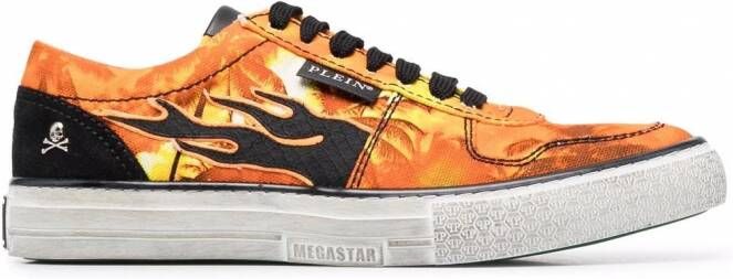 Philipp Plein Flame low-top sneakers Oranje