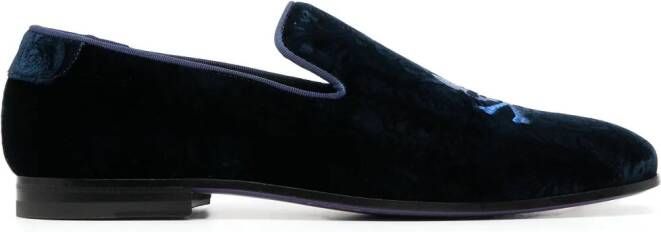 Philipp Plein Fluwelen loafers Blauw