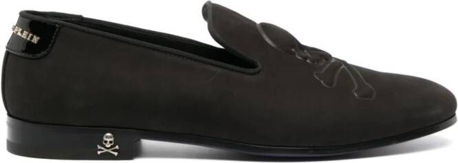 Philipp Plein Fluwelen loafers Zwart