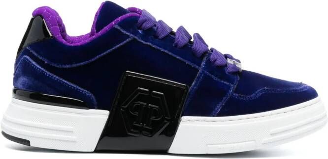 Philipp Plein Fluwelen sneakers Paars