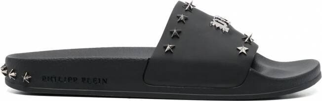 Philipp Plein Gothic Plein sandalen met studs Zwart