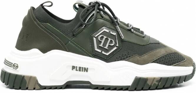 Philipp Plein Hexagon low-top sneakers Groen