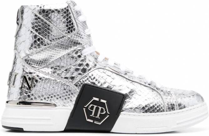 Philipp Plein High-top sneakers Zilver