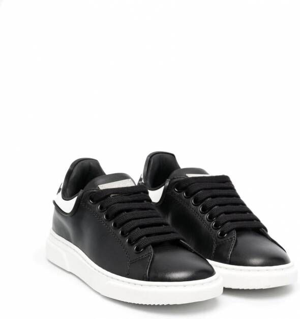 Philipp Plein Junior Runner leren sneakers Zwart