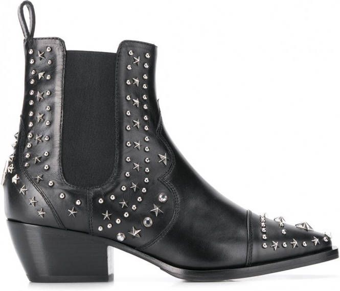 Philipp Plein Lage cowboylaarzen Zwart