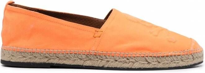 Philipp Plein Leren espadrilles Oranje