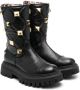 Philipp Plein Junior Leren laarzen Zwart - Thumbnail 1