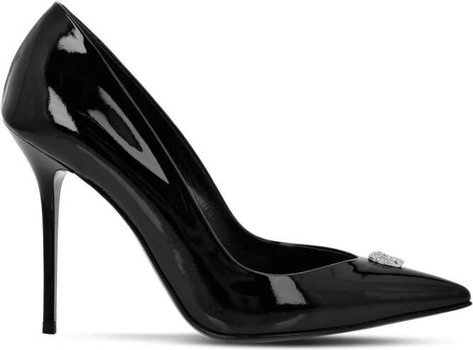 Philipp Plein Leren pumps Zwart