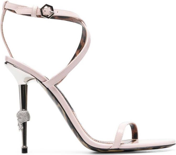 Philipp Plein Leren sandalen Roze