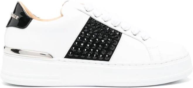 Philipp Plein Leren sneakers Wit