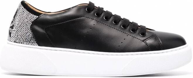 Philipp Plein Leren sneakers Zwart