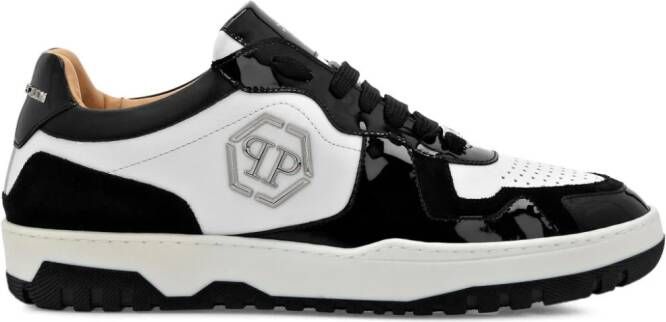 Philipp Plein Leren sneakers Zwart