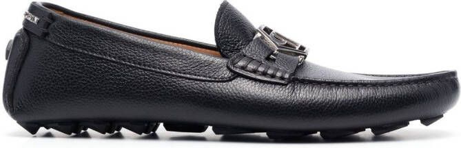 Philipp Plein Loafers met logo Zwart