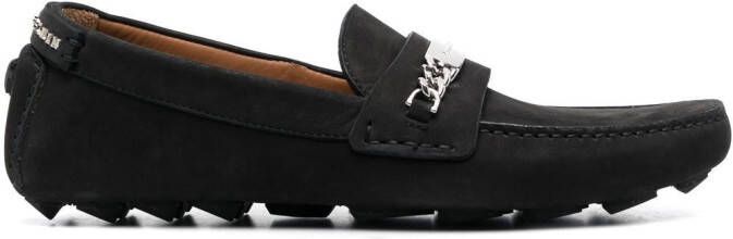 Philipp Plein Loafers met logoplakkaat Zwart