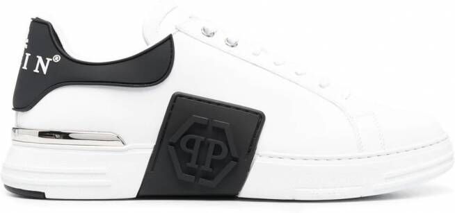 Philipp Plein Sneakers met logo-reliëf Wit