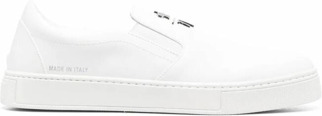 Philipp Plein Sneakers met logoplakkaat Wit