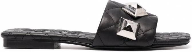 Philipp Plein Matelassé sandalen met studs Zwart