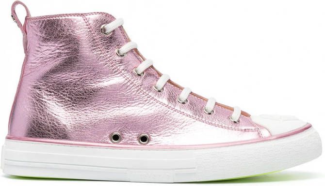 Philipp Plein Megastar high-top sneakers Roze