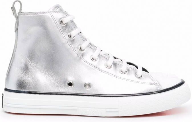 Philipp Plein Metallic sneakers Zilver