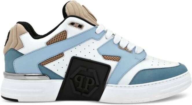 Philipp Plein Mix sneakers met logopatch Blauw