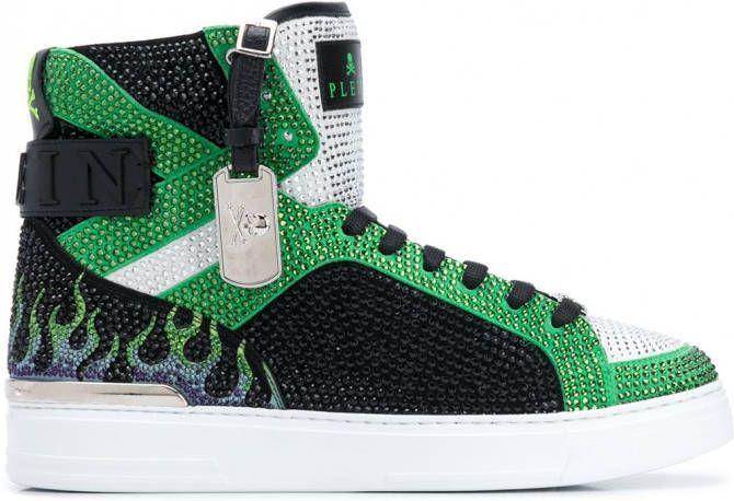 Philipp Plein Money Beast high-top sneakers Groen