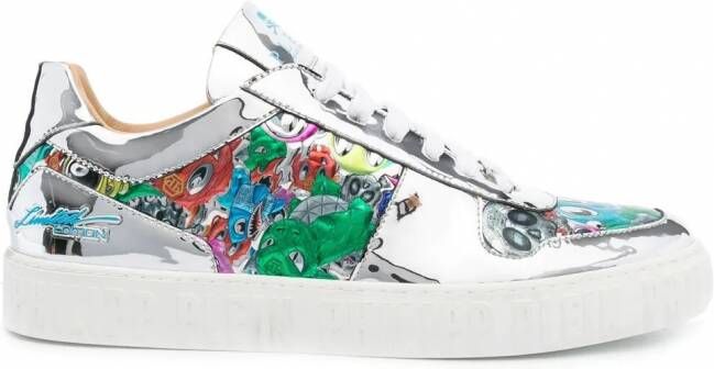 Philipp Plein Monster low-top sneakers Zilver - Foto 4