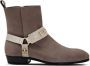 Philipp Plein Nubuck suède enkellaarzen Beige - Thumbnail 1