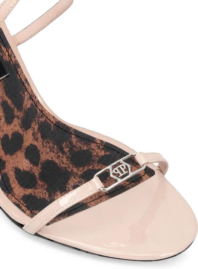 Philipp Plein 11 lakleren sandalen met hoge hak Beige - Foto 3