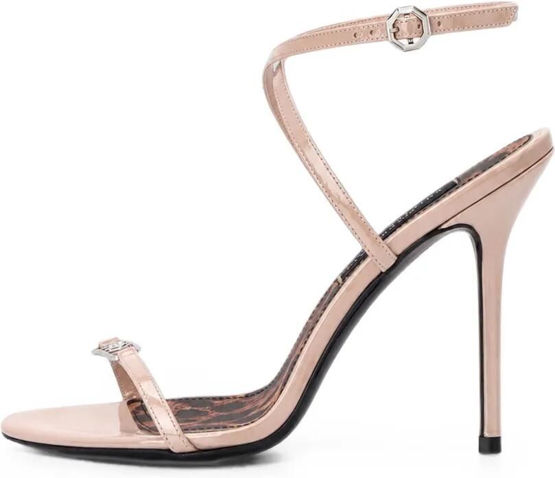 Philipp Plein 11 lakleren sandalen met hoge hak Beige - Foto 4