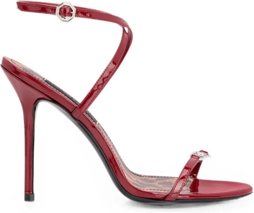 Philipp Plein 11 lakleren sandalen met hoge hak Rood