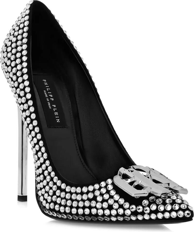 Philipp Plein 120 mm pumps verfraaid met stras Zwart - Foto 2