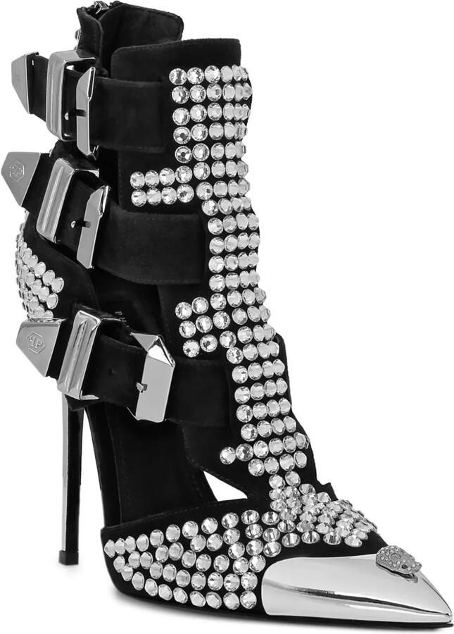 Philipp Plein 120 mm Skull pumps Zilver - Foto 4
