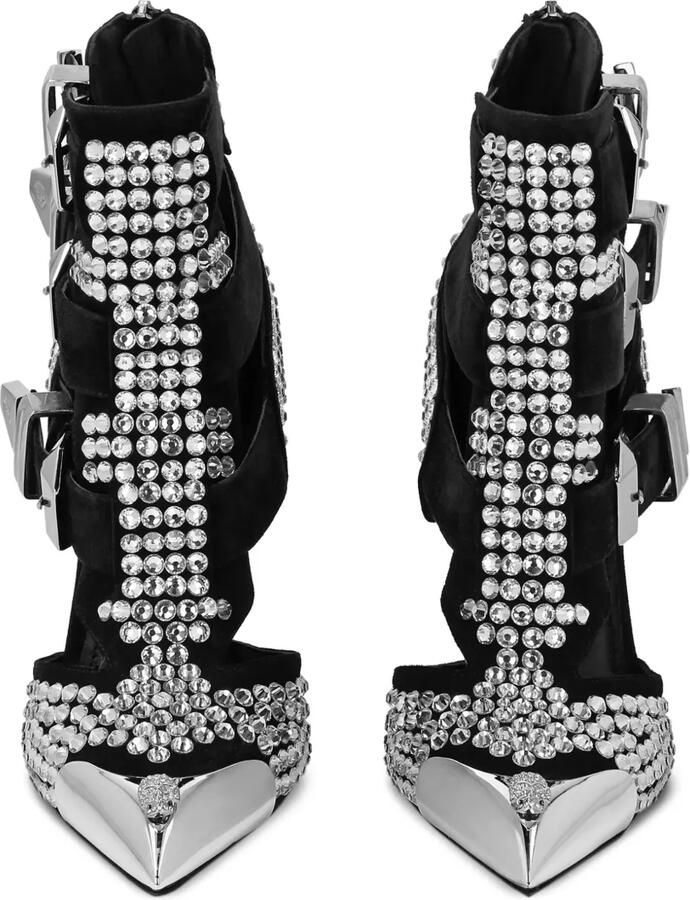 Philipp Plein 120 mm Skull pumps Zilver - Foto 3