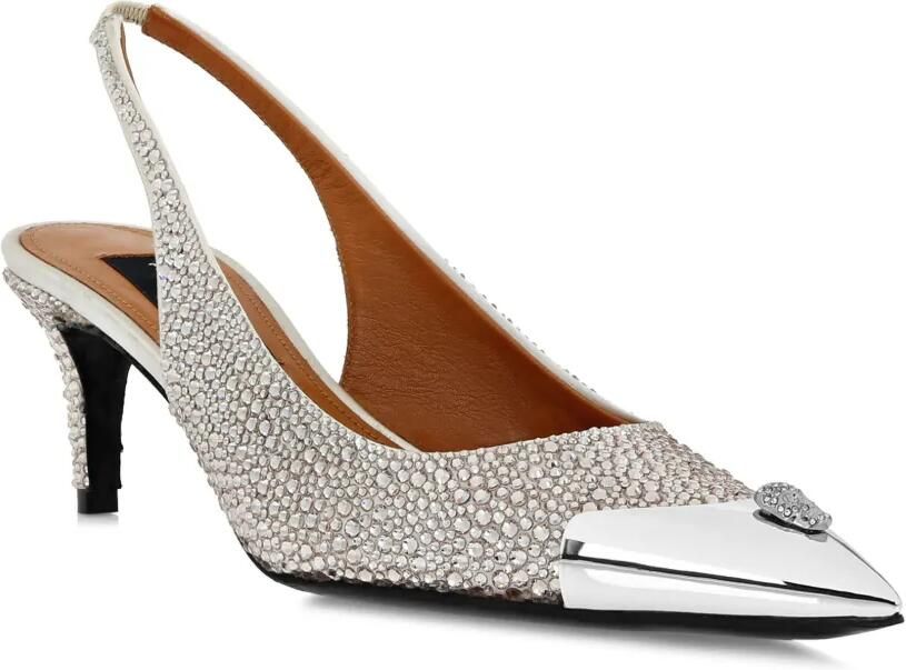 Philipp Plein 55 mm Mix Strass pumps Beige