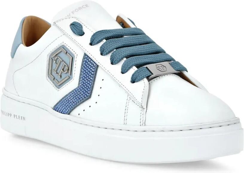 Philipp Plein Arrow Force Strass Hexagon low-top sneakers Wit