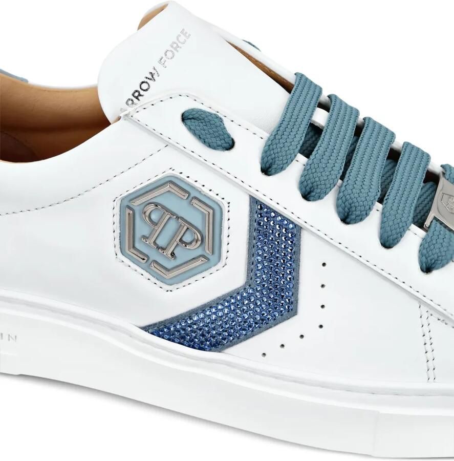 Philipp Plein Arrow Force Strass Hexagon low-top sneakers Wit - Foto 2