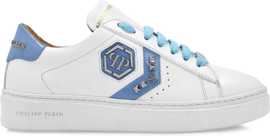 Philipp Plein Arrow leren sneakers Wit