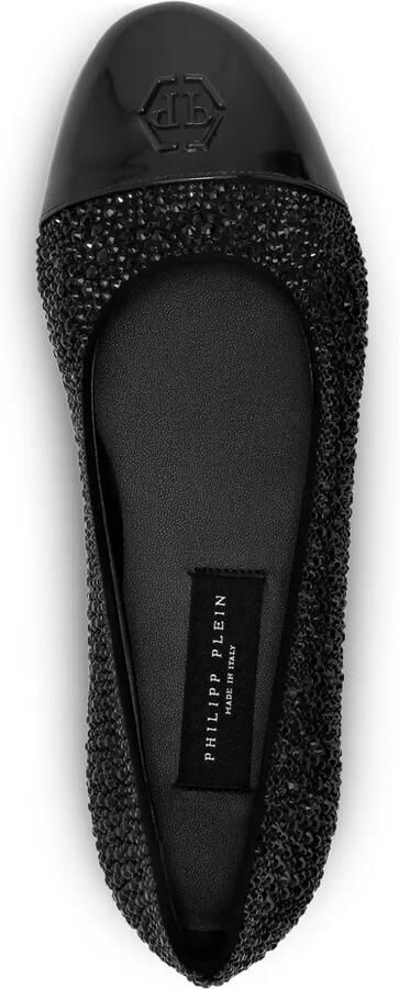 Philipp Plein Ballerina's met stras logo Zwart - Foto 4