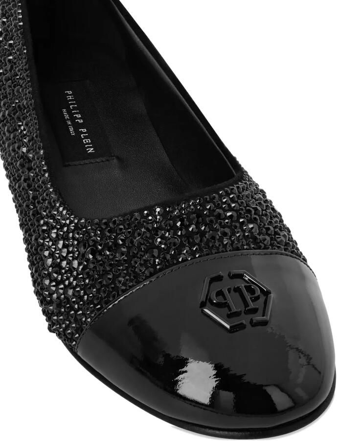 Philipp Plein Ballerina's met stras logo Zwart - Foto 2