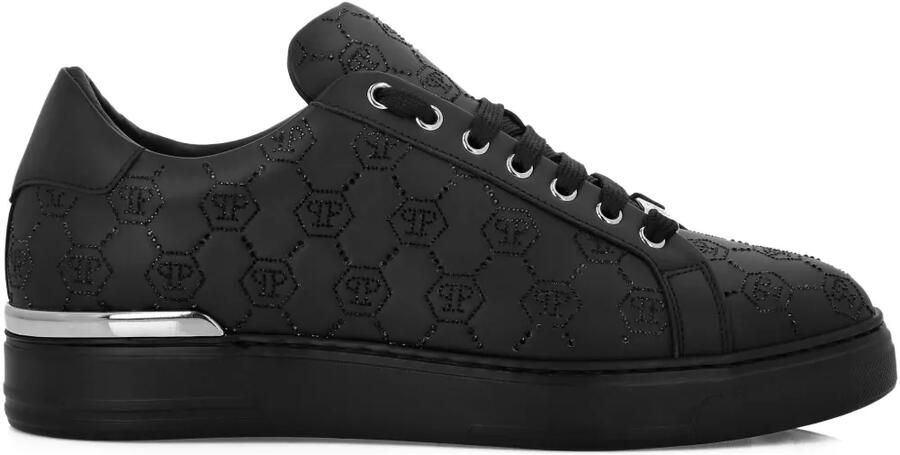 Philipp Plein Carson sneakers met monogram en stras Zwart